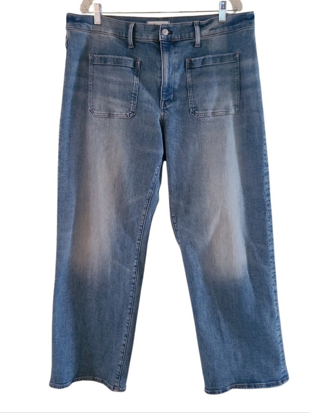 Madewell The Emmett Wide Leg Jeans Light Wash Sailor Fisherman Denim - Picture 3 of 16